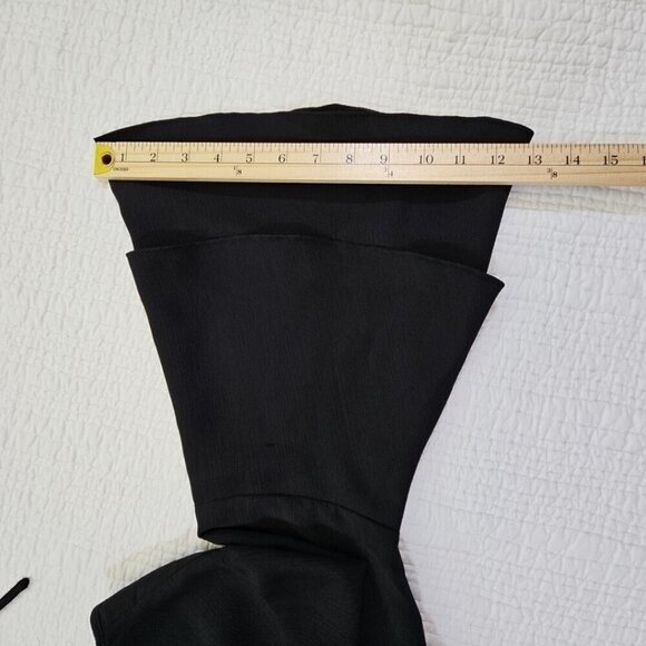 Lysse Flutter Sleeve Tunic Women's Size Large Black Crepe Fully Lined EUC LN - Picture 11 of 12